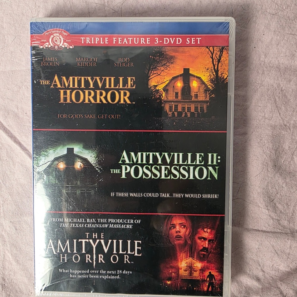 NEW The Amityville Horror Triple Feature 3-DVD Set 1979 1982 2005 Horror Lovers